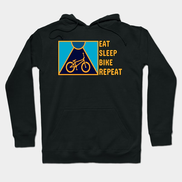 Eat sleep bike repeat quote minimal Hoodie by Rdxart